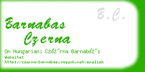 barnabas czerna business card